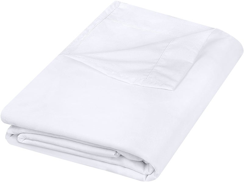 Utopia Bedding Flat Sheet 1 Pack Queen White Soft Brushed Microfiber Fabric Shrinkage Fade Resistant Top Sheet Easy Care Bed Sheet - Image 1