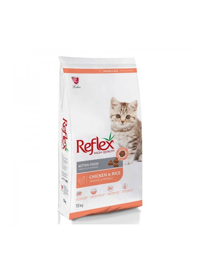 Lider Reflex High Quality Kitten Food Chicken, 15kg - Image 1