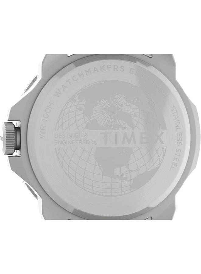 TIMEX ساعة رجال إكسبيديشن نورث ريدج 41 مم - قرص أخضر علبة فضية حزام أخضر - Image 3