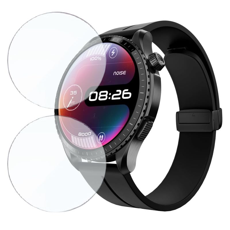 HELLOSCREEN 2 Pack| Smartwatch Screen Protector for Noise Origin 1.46 inch | Flexible TPU Film, 9H Scratch Resistant, Bubble Free Installation - Not Tempered Glass - Image 1