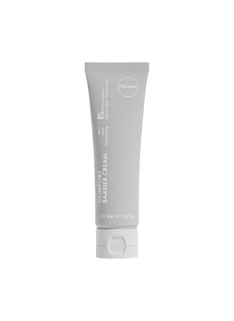Olivarrier Comfort barrier cream 1.69fl.oz / 50ml Certified Organic low ph moisturizer for sensitive, itchy, dry skin. Gentle Soothe, Super moist, Brightening, Vegan, clinically proven to skin barrier 