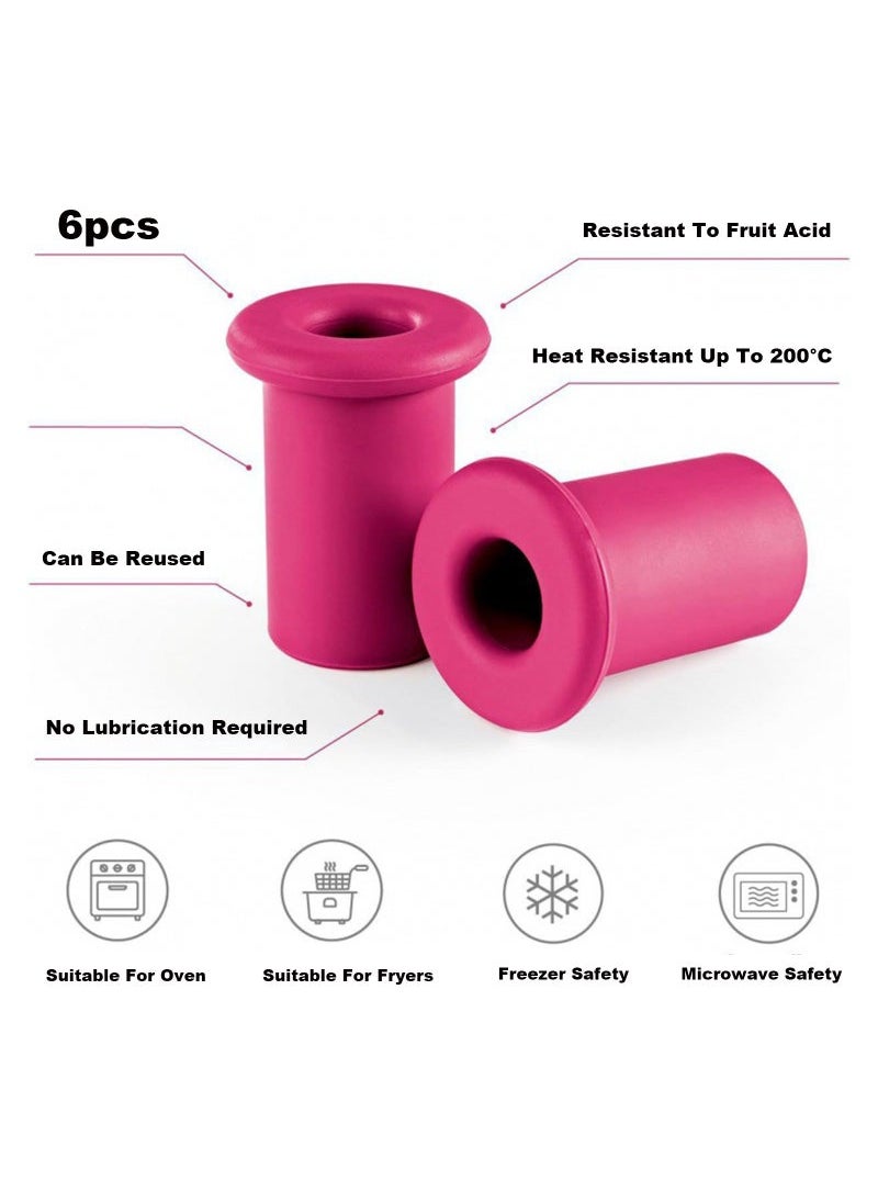 Captaintech Cupcake Plunger Cutter, Silicone Cylindrical Cookie Cutters, Cake Digging Holes Tool, Hollowing and Filling Cream Device for Home Kitchen Baking  - Image 5