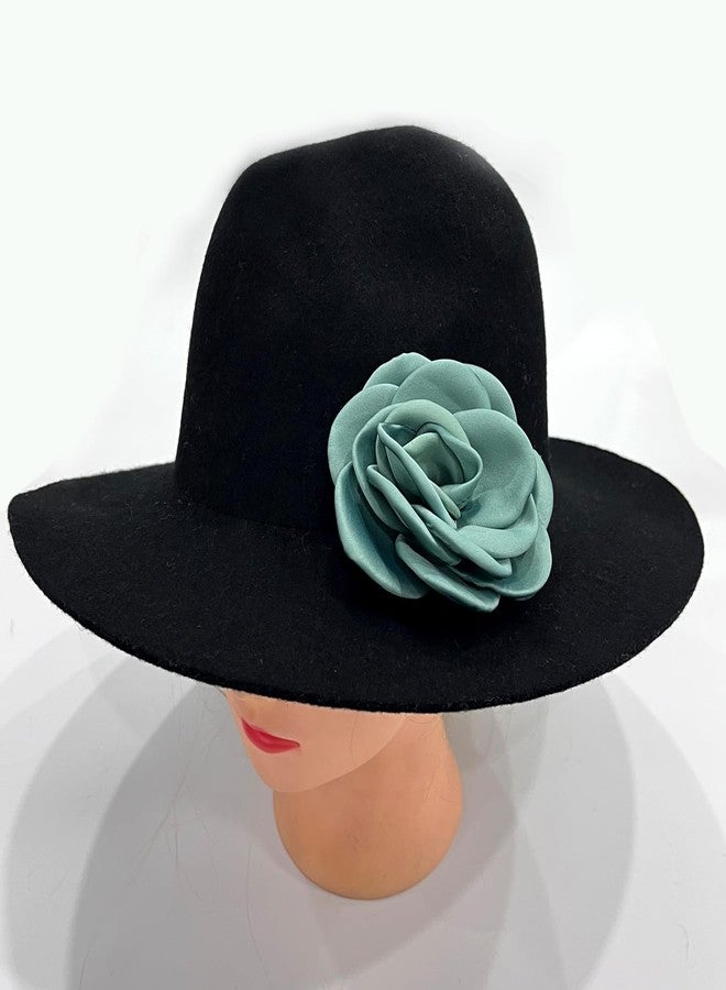 Sanrich Women's Brooches 4pcs Rose Flower Hair Clip Mexican Hair Flowers Clips Hairpin Brooch Tea Party Hats Headpieces (aqua blue) - Image 2