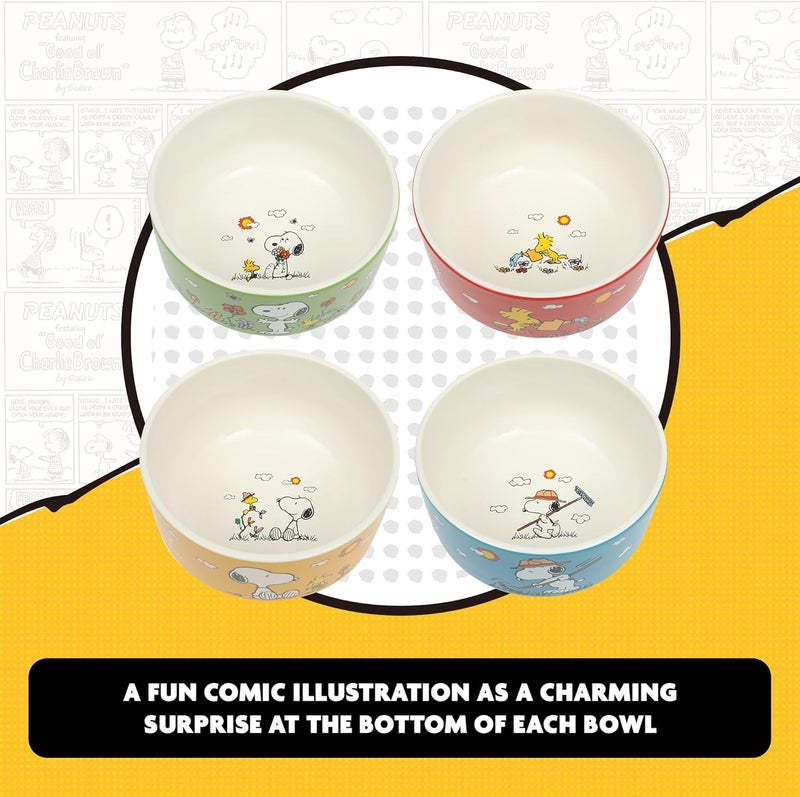 Peanuts طقم أطباق ستوكابل من 6 قطع مزينة من الفول السوداني سنوبي 55 مع طبق - Image 4