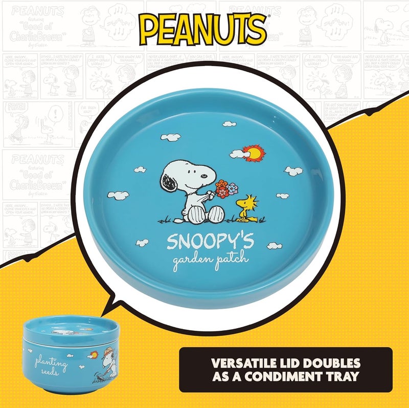 Peanuts طقم أطباق ستوكابل من 6 قطع مزينة من الفول السوداني سنوبي 55 مع طبق - Image 5