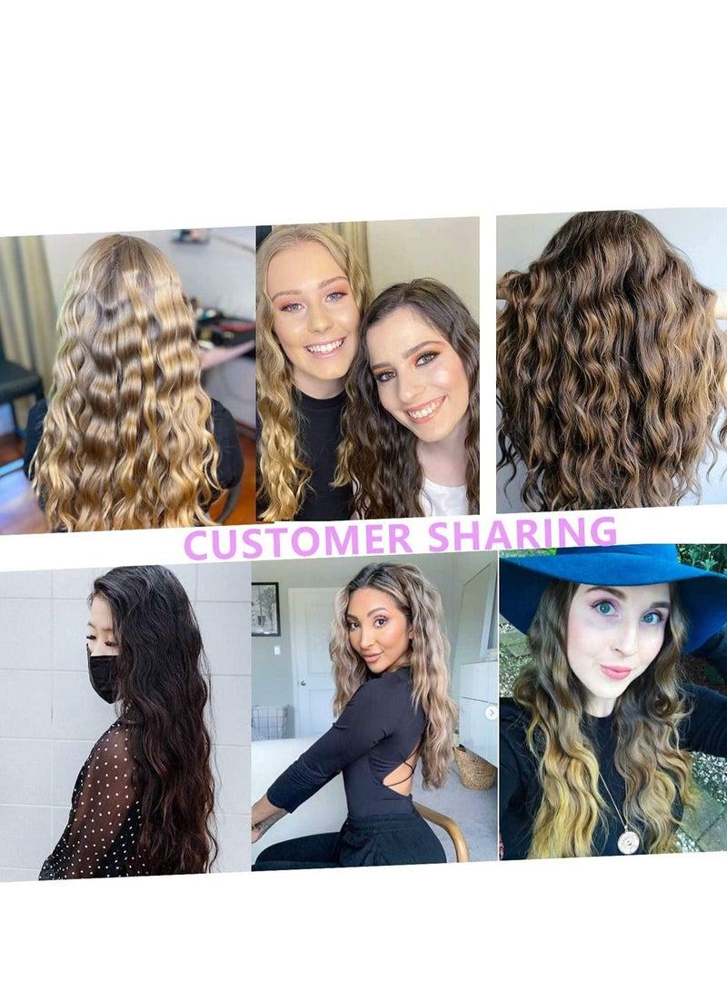 3 Barrel Curling Iron Wand Hair Waver Curler Iron, 1 Inch (25mm) Ceramic Tourmaline Triple Barrels, Crimper Hair Iron Hair Waving Styling Tool for Deep Waves - Image 5