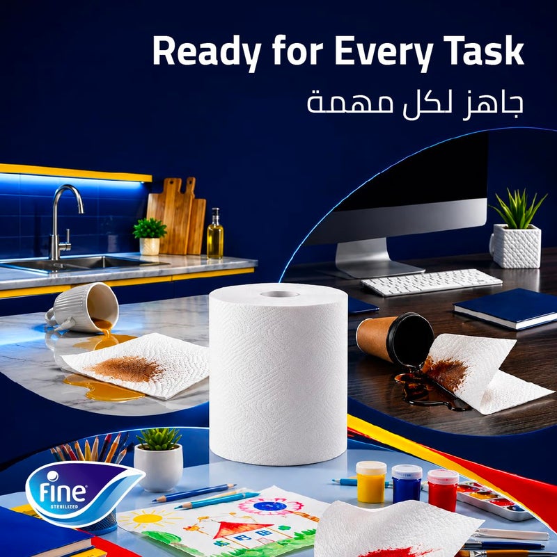 Fine LONGEST LASTING Fine 2-Ply Kitchen Paper Towel Roll, XXL - Image 5