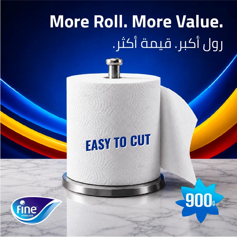 Fine LONGEST LASTING Fine 2-Ply Kitchen Paper Towel Roll, XXL - Image 3