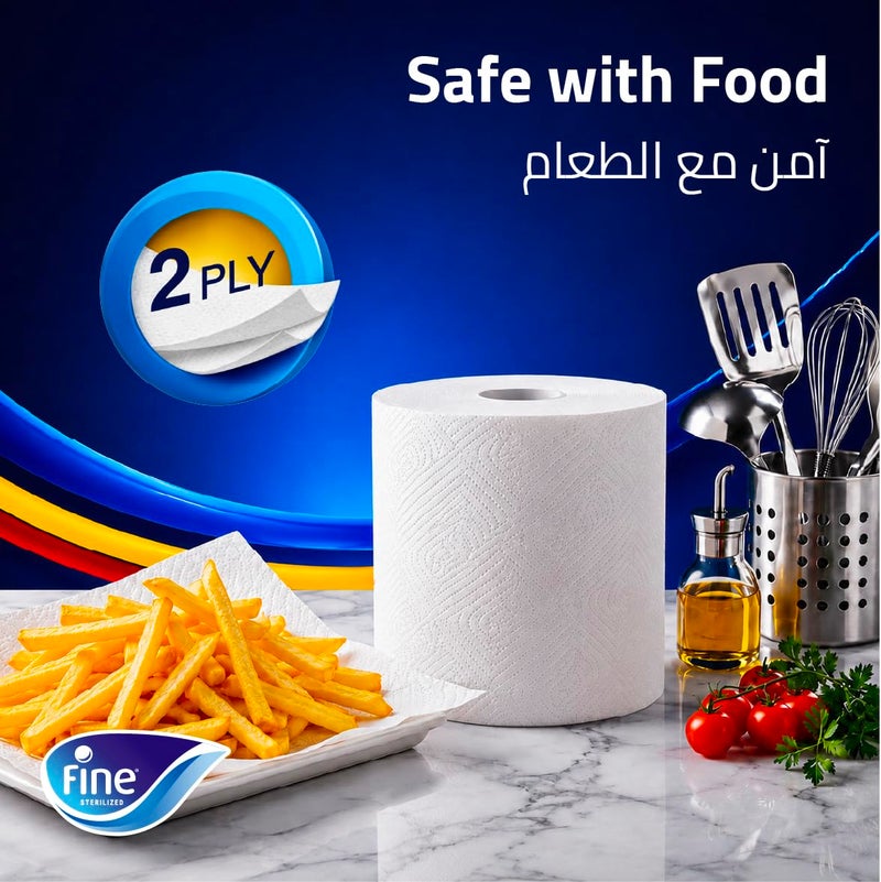 Fine LONGEST LASTING Fine 2-Ply Kitchen Paper Towel Roll, XXL - Image 2