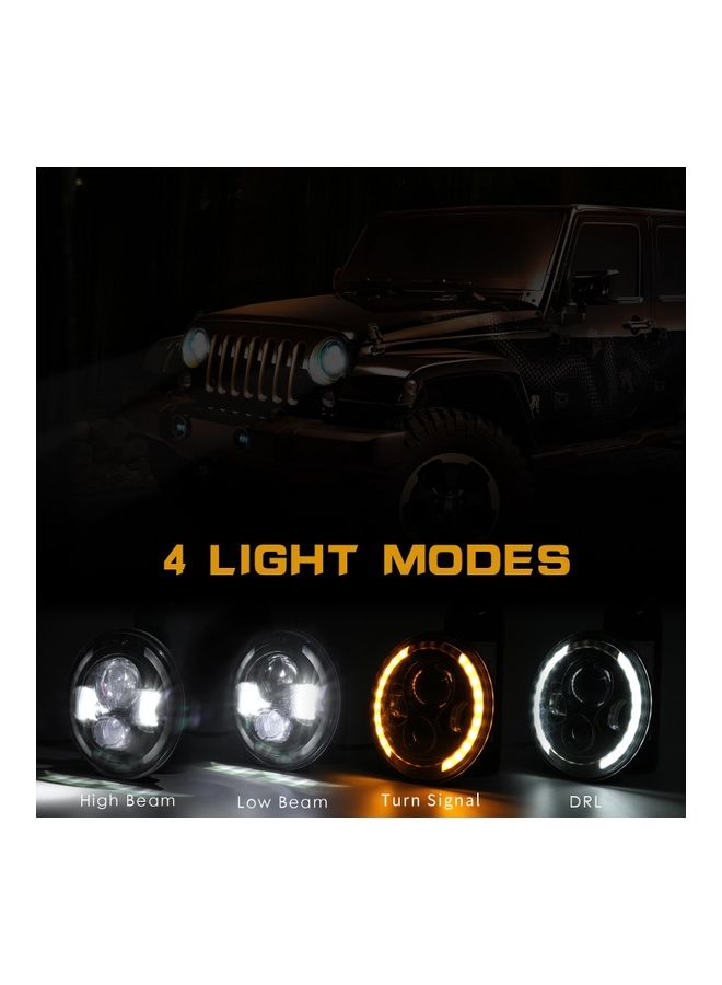 Generic 2 pcs 7 Inch 200W 4300K 6000K LED Headlight for Jeep Wrangler CJ JK TJ LJ  - Image 2