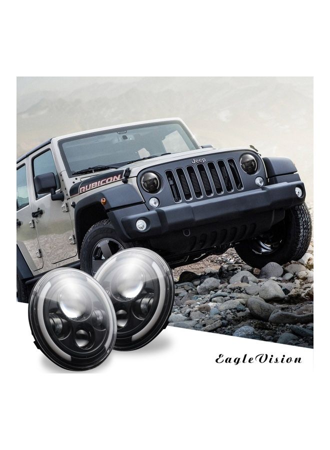 Generic 2 pcs 7 Inch 200W 4300K 6000K LED Headlight for Jeep Wrangler CJ JK TJ LJ  - Image 1
