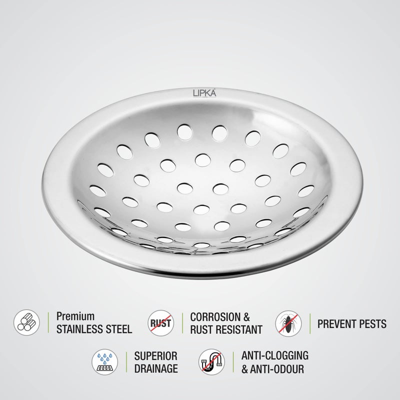 LIPKA Pack of 4 Heavy Snow Round Floor Drains|Premium Stainless Steel|4½ x 4½ Inches| - Image 4