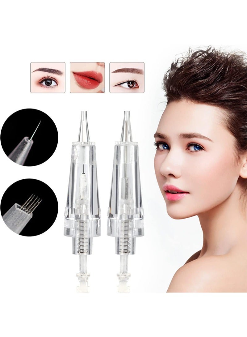 HaLunhi 10pcs Eyebrow Tattoo Needles，4 Styles Of Tattoo Machine Pen Box Needles For Eyebrows，Eyeliner And Lips (1RL, 5RL, 3F, 5F)  - Image 5