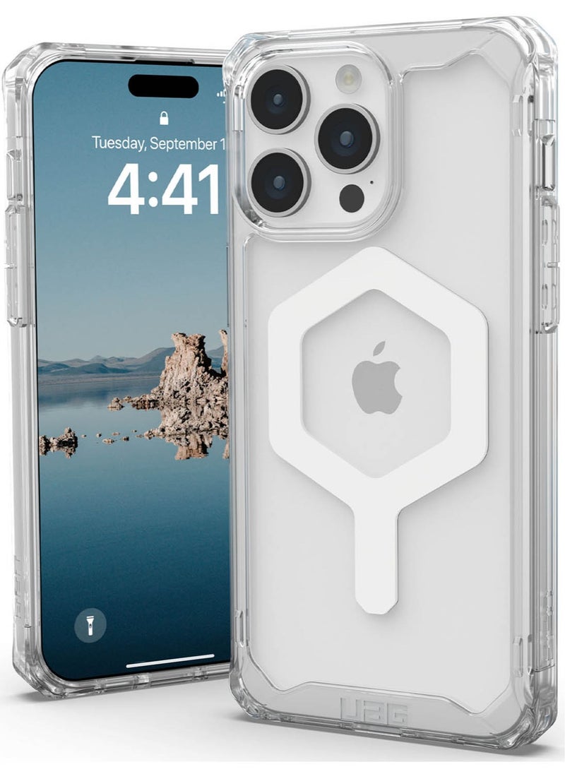 Urban Armor Gear - UAG Plyo MagSafe for iPhone 15 Pro Max Case Cover [16 Feet Drop Tested] - Ice / White - Image 1