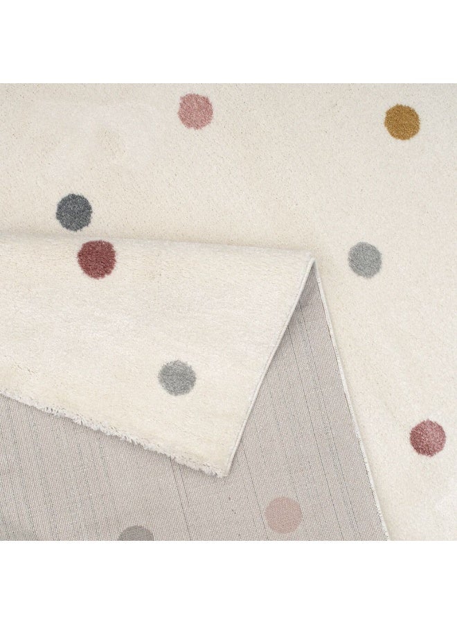 DANUBE HOME Dots Kids Rug  | Washable Kids Rugs Style | Polypropylene + Polyester Area Rug Floor Covering | Indoor Carpet For Living Room Dining Bedroom 150X150cm-White Multi-231200400600 - Image 5