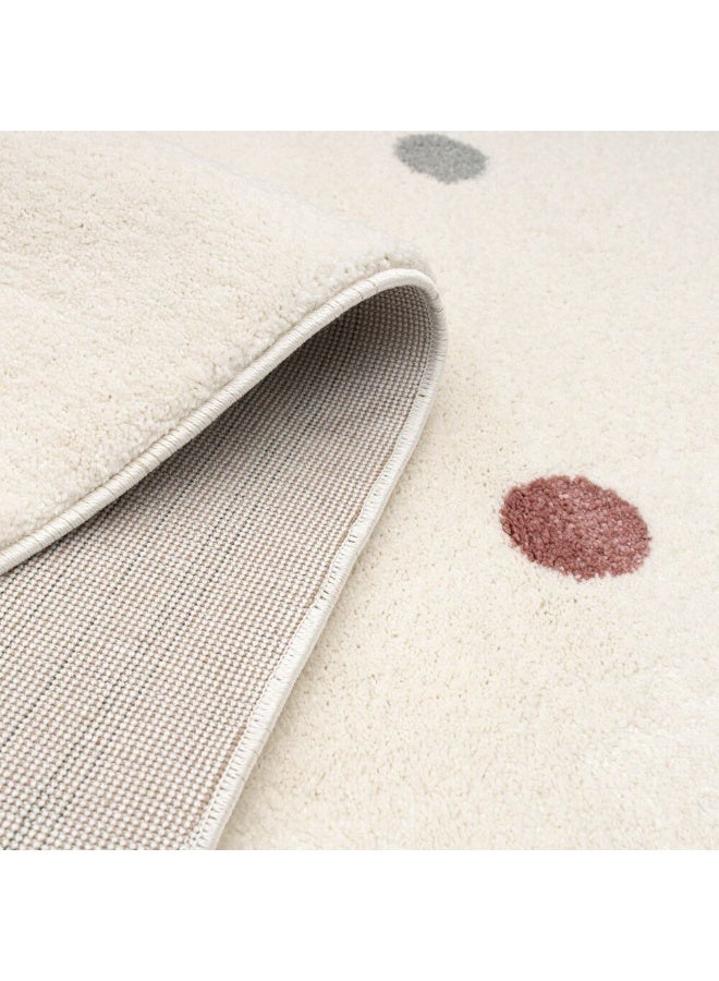 DANUBE HOME Dots Kids Rug  | Washable Kids Rugs Style | Polypropylene + Polyester Area Rug Floor Covering | Indoor Carpet For Living Room Dining Bedroom 150X150cm-White Multi-231200400600 - Image 4
