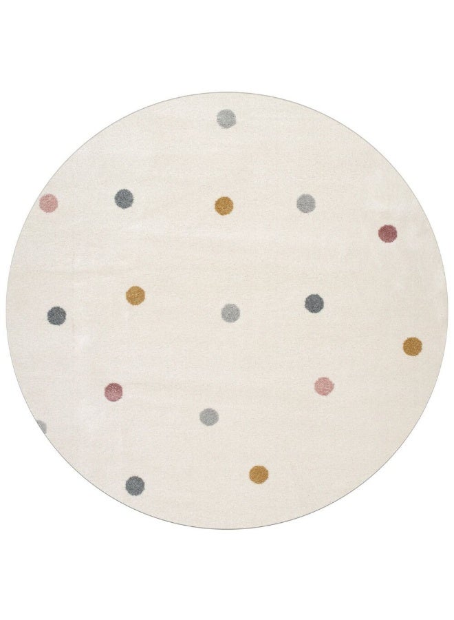 DANUBE HOME Dots Kids Rug  | Washable Kids Rugs Style | Polypropylene + Polyester Area Rug Floor Covering | Indoor Carpet For Living Room Dining Bedroom 150X150cm-White Multi-231200400600 - Image 3