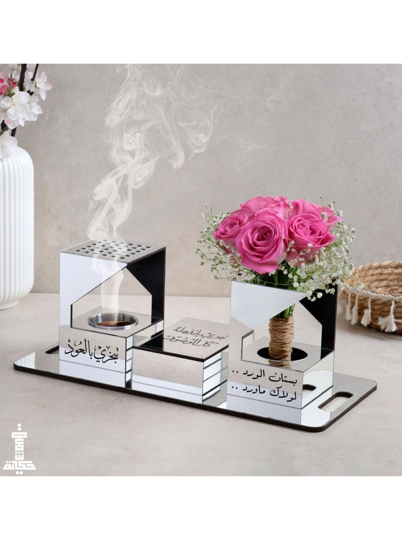 Story Of Candle An Incense Burner and a Bridal Bouquet with an Incense Box and a Tray that Comes with a Distinctive Phrase  - Image 1