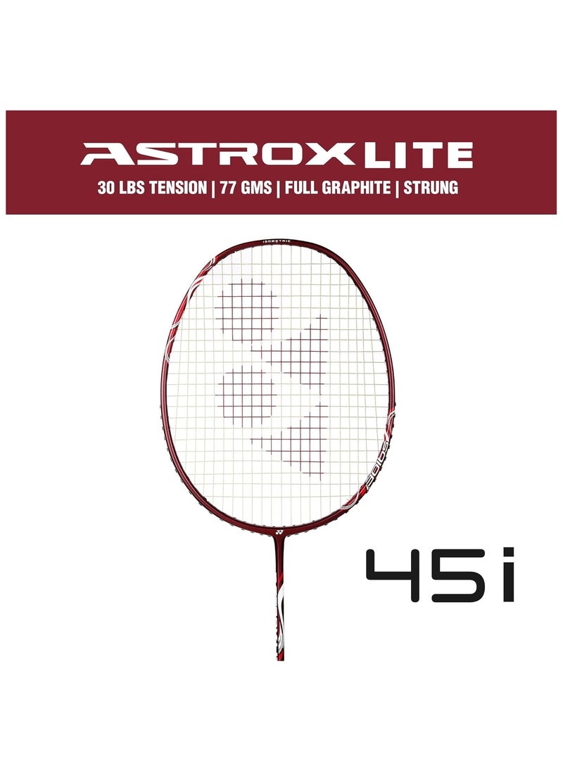 Yonex - YONEX AstroxLite 45i Graphite Strung Badminton Racket | Racket Cover | 77gms | 30lbs String Tension - Image 1