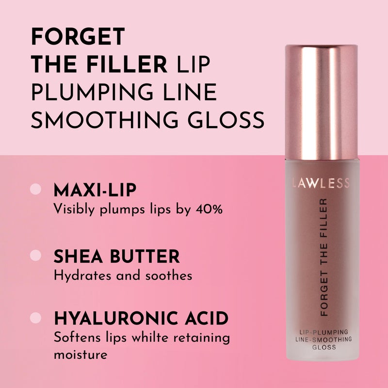 Lawless Women's Forget The Filler Lip Plumper Line Gloss, Maple Sugar, Brown, 0.11 Fl Oz (Pack of 1) - Image 2