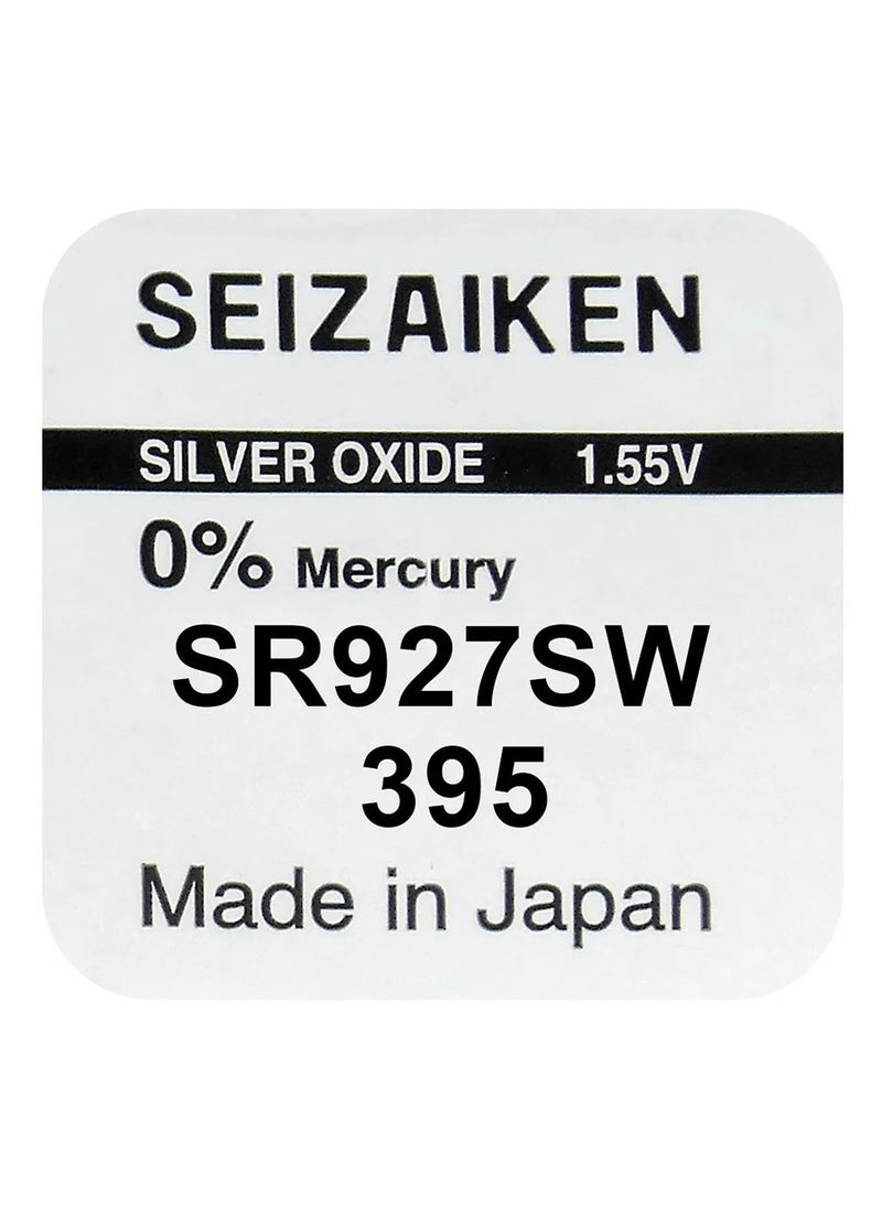 Seizaiken 10-Pieces Seizaiken / SEIKO 395 / SR927SW Silver Oxide 1.55V 0%Mercury (Watch) Batteries  - Image 2