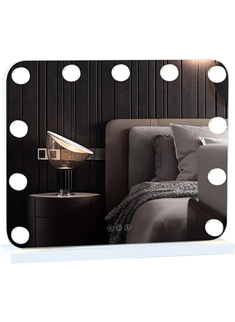 GT-Wheel Makeup Vanity Mirror with 11 LED Lights Hollywood Free Standing Tabletop Mirror Dimmable and Color Changing  - Image 2