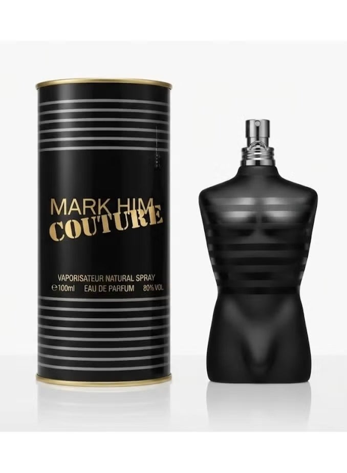 Mark Him Couture Eau de Parfum for Men – Black Bottle 100ml | Long Lasting Woody Spicy Perfume | Premium Luxury Men's Fragrance for Daily Wear, Office & Special Occasions - Image 1