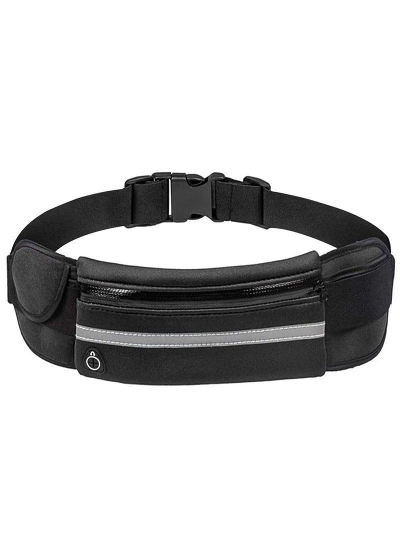 Zikra Running Pouch Belt Waist Pack Bag, Adustable Workout Gym f anny Pack, Bounce Free Jogging Pocket Belt with Large Capacity, Perfect for Running Walking Cycling Outdoor exercise - Image 1