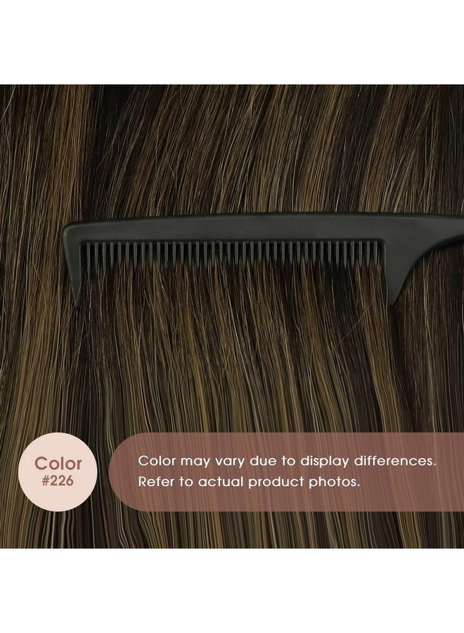 Sunny Hair Brown Tape In Hair Extensions Brown Ombre Real Human Hair Extensions Tape In Dark Brown To Medium Brown Balayage Tape In Natural Hair Extensions For Wedding Tape Ins Brown 50G 20Pcs 20Inch - Image 5
