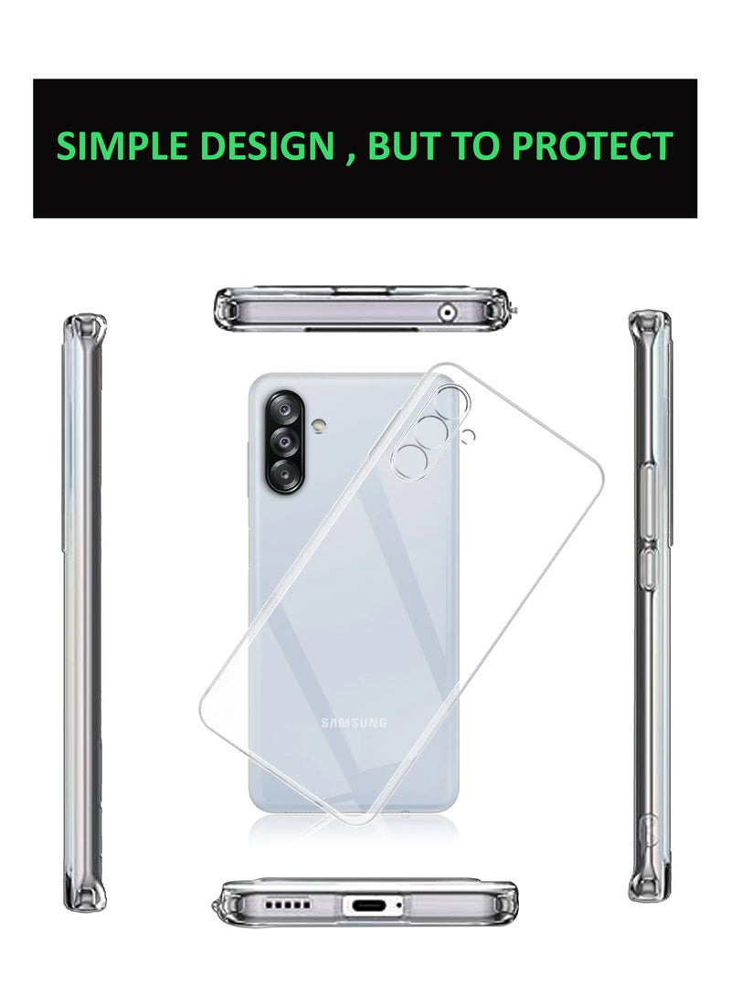 For Samsung Galaxy A56 - Soft Flexible Transparent Silicone Protective Back Case Cover-Transparent - Image 3