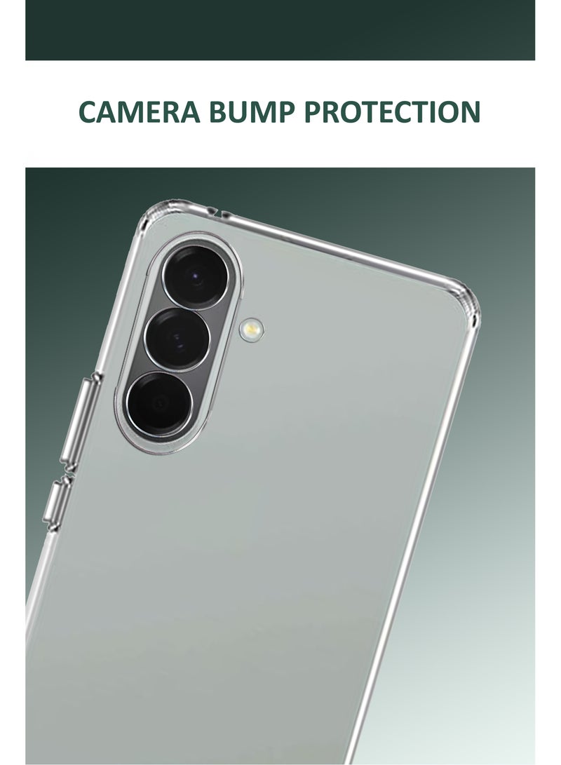 For Samsung Galaxy A56 - Soft Flexible Transparent Silicone Protective Back Case Cover-Transparent - Image 4