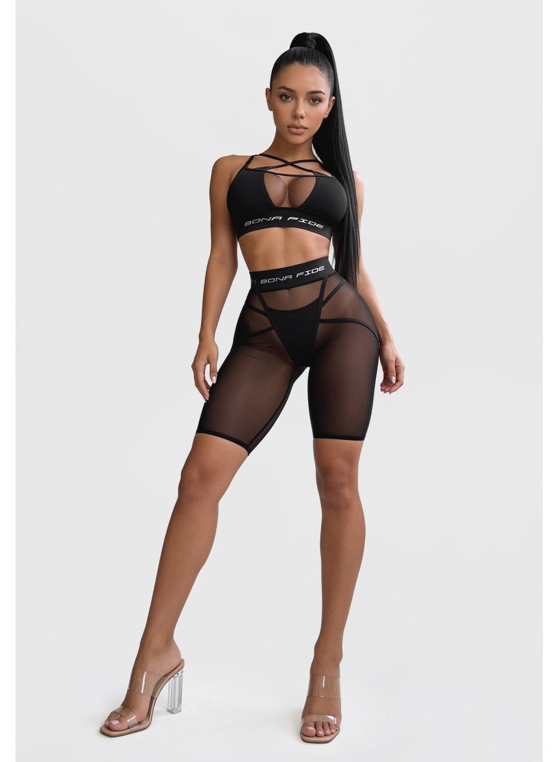 Bona Fide Premium Quality High Waist Biker Shorts for Women with Push Up - Womens Shorts for Gym, Workout - Image 3