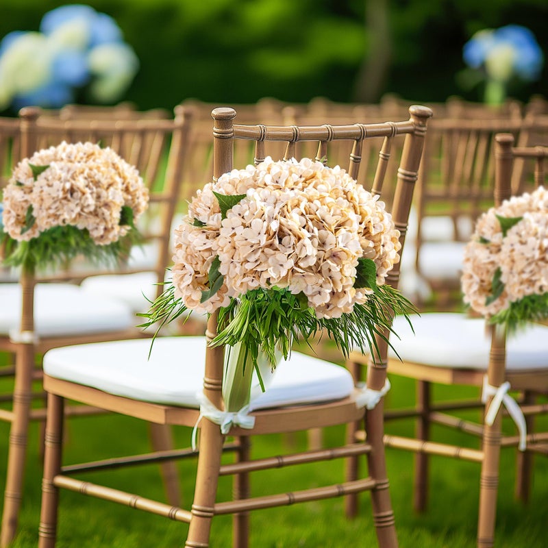 Bailikang 10PCS Fake Hydrangea Artificial Flowers Hydrangea Bouquet for Home Wedding Bridal Bouquet Office Party Table Centerpiece DIY Floral Decor (Autumn White) - Image 3