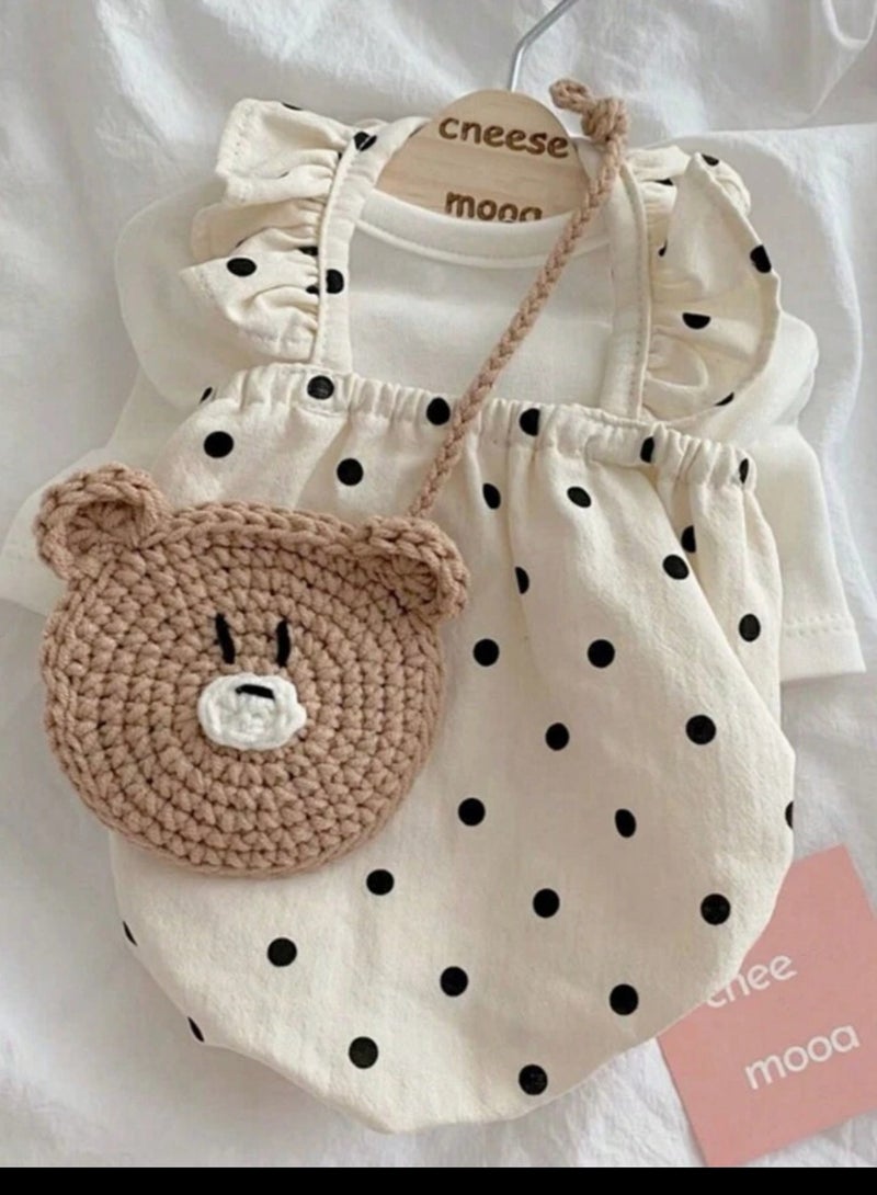 A.M Cute Polka Dot,Cat Pet Dog Dress, Cute Small Dog Clothes Summer Princess Storm Dot Dress for Teddy - Image 4