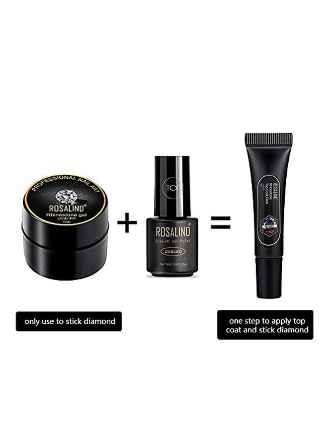 Rosalind 8ml No Clean Rhinestone Nail Gel Top Strong Wrap Strong Glue for DIY Nail Art Crystal G Hot Jewelry Decoration (8ml -Rhinestone Gel) - Image 3