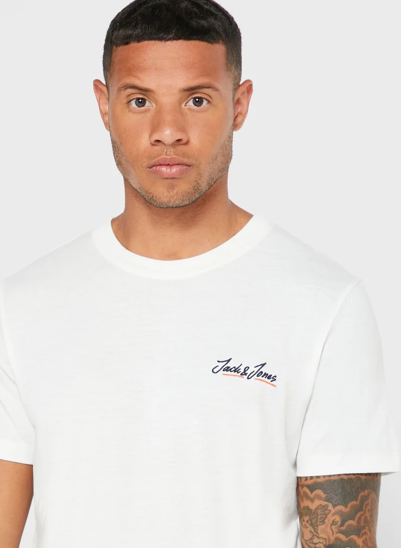 JACK & JONES Logo Regular Fit Crew Neck T-Shirt