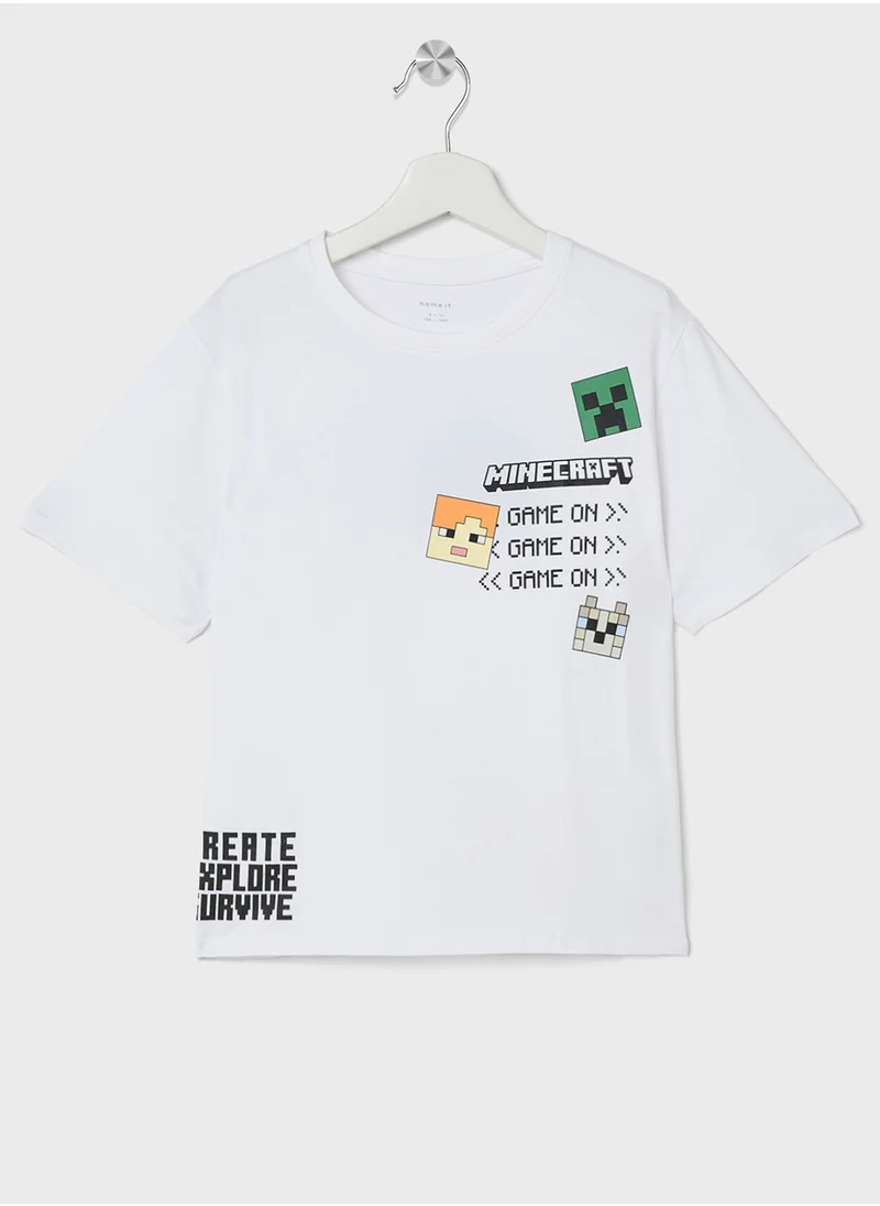 نيم ات Kids Minecraft T-Shirt