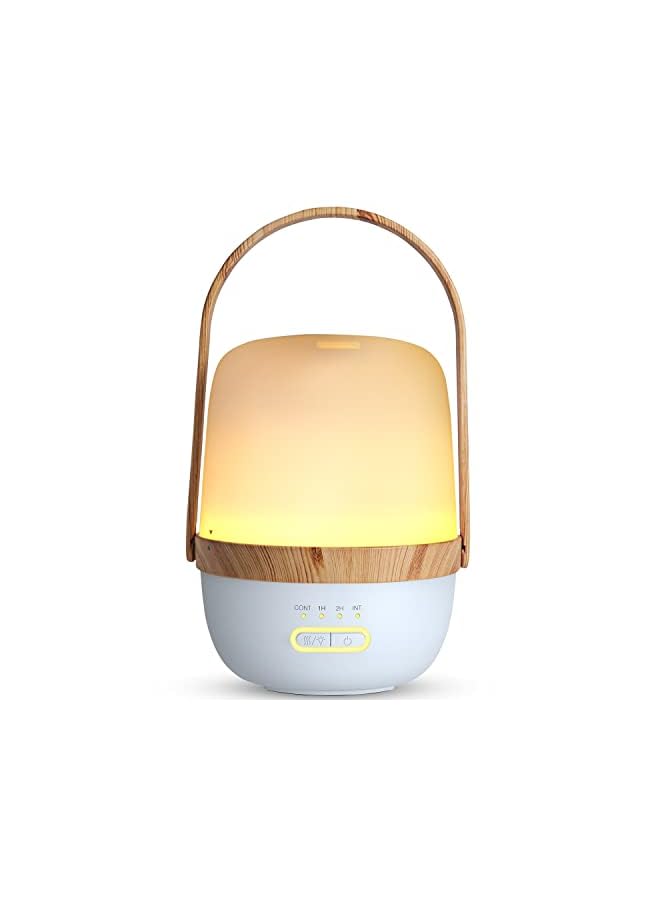 Essential Oil Diffusers, Portable Diffusers Aromatherapy Ultrasonic Cool Mist Oil Diffuser with Warm Light, Wireless Diffuser Humidifier for Camping Travel Home Office Blue