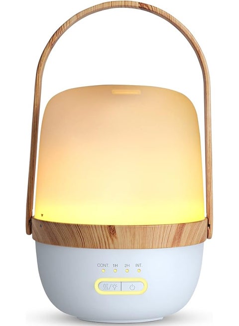 Essential Oil Diffusers, Portable Diffusers Aromatherapy Ultrasonic Cool Mist Oil Diffuser with Warm Light, Wireless Diffuser Humidifier for Camping Travel Home Office Blue