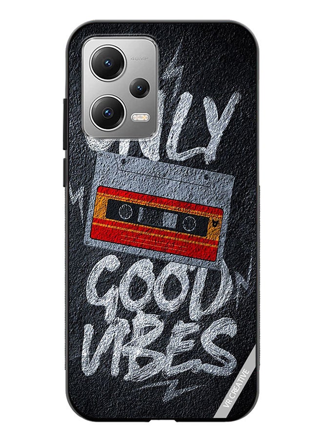VR CREATIVE Protective Case Cover For Xiaomi Redmi Note 12 Only Good Vibes Design Multicolour - Image 1