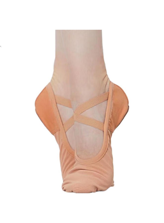 Sansha Adult Ballet Practice Shoes, Elastic Mesh With Leather Sole, Cat Paw Shoes, Dance Soft Shoes, Breathable, 357X, Size 37 - Image 3