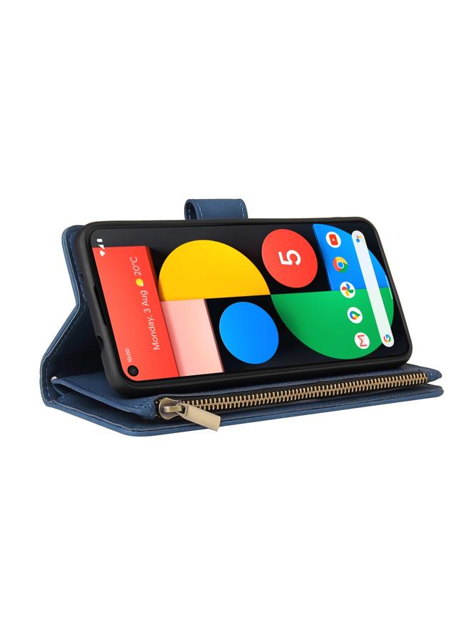 S-TOP Case For Google Pixel 5a 5G Multifunctional Phone Leather Case with Card Slot & Holder & Zipper Wallet & Photo Frame - Image 5
