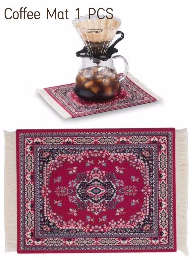 HXDream 1pcs Coffee Mat Coffee Cup Mat Coffee Mug Mat Table Mat Mouse Pad  - Image 1
