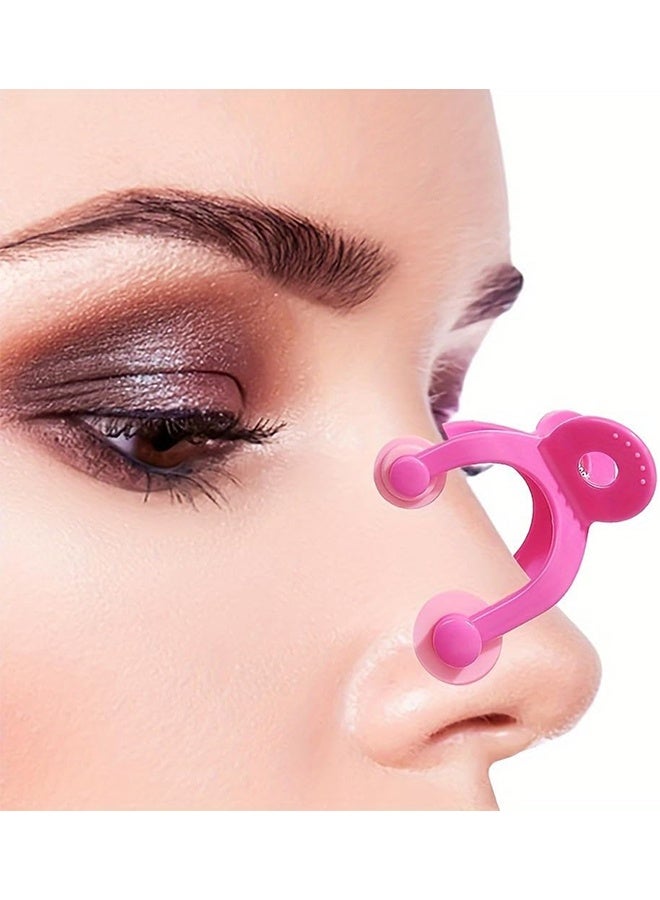 3PCS Pink Silicone Nose Shaper Lifter Clips, Painless Nose Corrector Beauty Tool for Bridge Lifting Nose Straightening Women Daily Home Use - Image 2