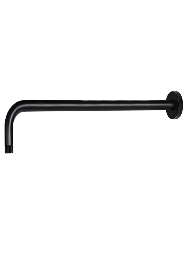 PHASAT Extra Long Shower Arm 16 Inches,Long Shower Arm with Flange,Shower Head Extension Matte Black,PU9H05 - Image 1