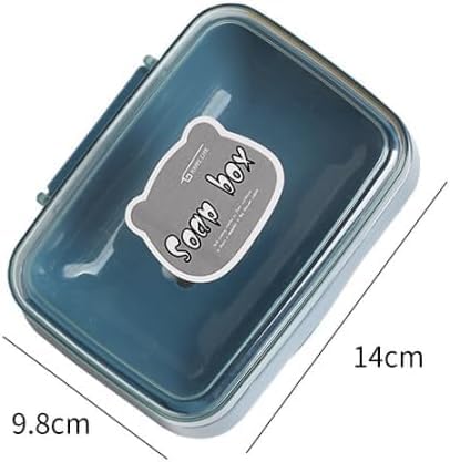 BEYKURY Portable Plastic Soap Case Holder - Clear Leakproof Soap Container Box for Bathroom, Kitchen, Outdoor, Camping, and Travel (Random Color) (3) - Image 2