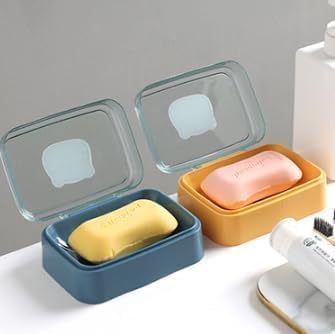 BEYKURY Portable Plastic Soap Case Holder - Clear Leakproof Soap Container Box for Bathroom, Kitchen, Outdoor, Camping, and Travel (Random Color) (3) - Image 5