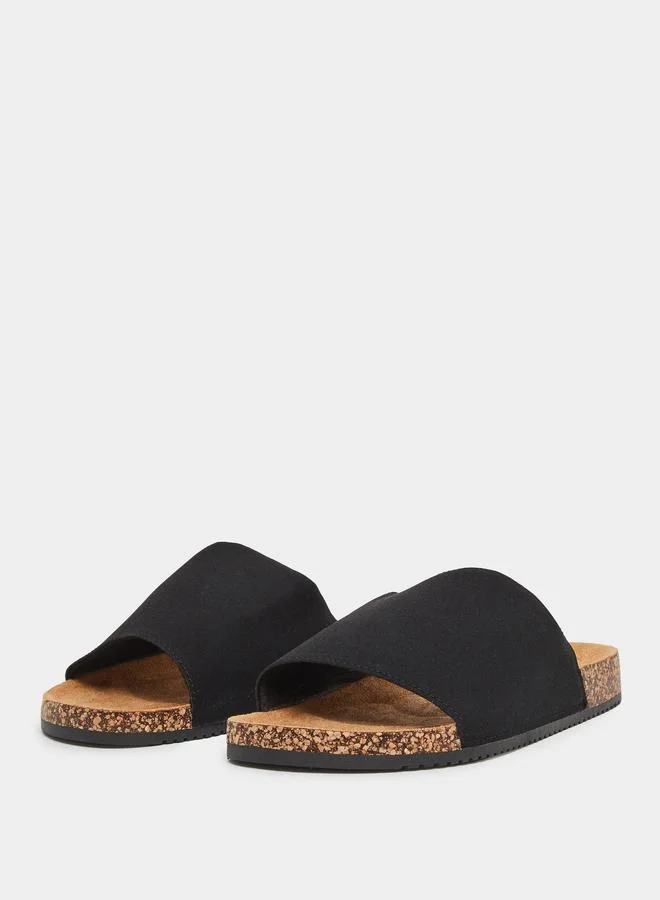 ستايلي Styli Thick Band Flat Sole Slip In Sandals