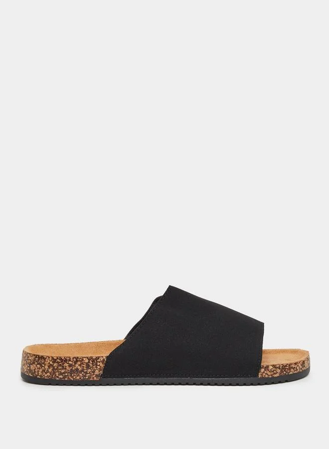 ستايلي Styli Thick Band Flat Sole Slip In Sandals
