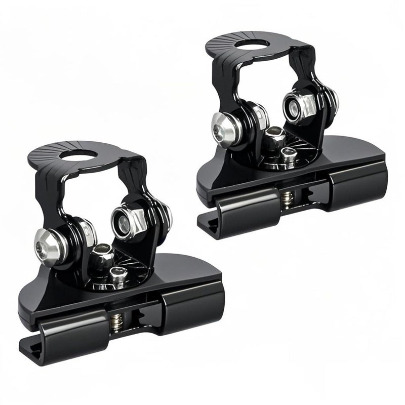 HQTS LED Light Bar Mounting Brackets for Engine Hood 2pcs Universal Hood Mounts Hood Clamp Lights Mounts with AntiScratch Rubber NoDrill Installation Black - Image 3